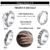 JeweBella 4 Paare Fidget Anxiety Spin Ring Set für Damen