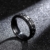 JOMYO Anxiety Ring, Anti Stress Ring, Herz-Mantra-Ring, 316L Minimalistischer Titan-Stahl 6mm Schwarz Gepunkteter Ring, Drehbarer Ring Mit Sechs Buchstaben, Vintage-Ring Aus Edelstahl - 3