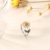 Adramata 2 Stück Silber Anxiety Ringe für Damen Sonnenblume Fidget Ring Achtsamkeitsring Angst Ring Mondstein Spinner Ringe Verstellbare Offene Anti Stress Ring für Damen - 4