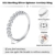 JeweBella 925 Sterling Silber Spinning Angst Ring mit Beweglichen Perlen Band Ring für Damen Mädchen Anti Stress Ring Dünne Stapelbare Ringe Dekompressionsringe Zappel Ringe mit Ringmaßband - 2