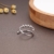 YADOCA 925 Sterling Silber Angst Ring für Damen Mädchen Verstellbar Spinner Bead Ringe Fidget Ring - 7