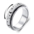 Diamday Anti-Angst Spinner Ring für Stress und Angstlinderung - Drehbare Ringe für Damen und Herren - Edelstahl Roller mit Mondstern Sand Blast Finish - 1