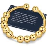 J.Fée Anxiety Ring Silber 925 Stress Ring Damen Stressring Silber Ringe 925 Frauen Angstring Silber Anxiety Ringe Verstellbar Ringe Für Frauen,173 - 1