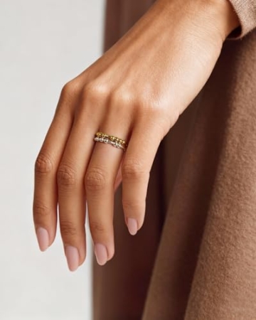 J.Fée Anxiety Ring Silber 925 Stress Ring Damen Stressring Silber Ringe 925 Frauen Angstring Silber Anxiety Ringe Verstellbar Ringe Für Frauen,173 - 4