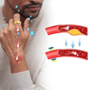 JEROOT Titan Magnetischer Ringe, Magnetring Herren Damen, Magnetische Rings für Herren Damen Therapeutischer Magnetring Polierter Lifestyle-Ring Starker Magnet (3500 Gauss) (62 (19.76), Gold-8mm) - 3