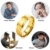 JEROOT Titan Magnetischer Ringe, Magnetring Herren Damen, Magnetische Rings für Herren Damen Therapeutischer Magnetring Polierter Lifestyle-Ring Starker Magnet (3500 Gauss) (62 (19.76), Gold-8mm) - 4