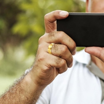 JEROOT Titan Magnetischer Ringe, Magnetring Herren Damen, Magnetische Rings für Herren Damen Therapeutischer Magnetring Polierter Lifestyle-Ring Starker Magnet (3500 Gauss) (62 (19.76), Gold-8mm) - 6