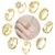 MLPKOI 9 Stück Fidget Ring Mädchen, Anxiety Ring Spinner Ringe Damen Fidget Rings Set, Verstellbar Anti Stress Rings, Einstellbar Offen Spinner, für MäDchen Herren Geburtstags-Party-Geschenke, Gold - 2