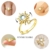 MLPKOI 9 Stück Fidget Ring Mädchen, Anxiety Ring Spinner Ringe Damen Fidget Rings Set, Verstellbar Anti Stress Rings, Einstellbar Offen Spinner, für MäDchen Herren Geburtstags-Party-Geschenke, Gold - 3
