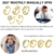 MLPKOI 9 Stück Fidget Ring Mädchen, Anxiety Ring Spinner Ringe Damen Fidget Rings Set, Verstellbar Anti Stress Rings, Einstellbar Offen Spinner, für MäDchen Herren Geburtstags-Party-Geschenke, Gold - 4